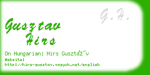 gusztav hirs business card